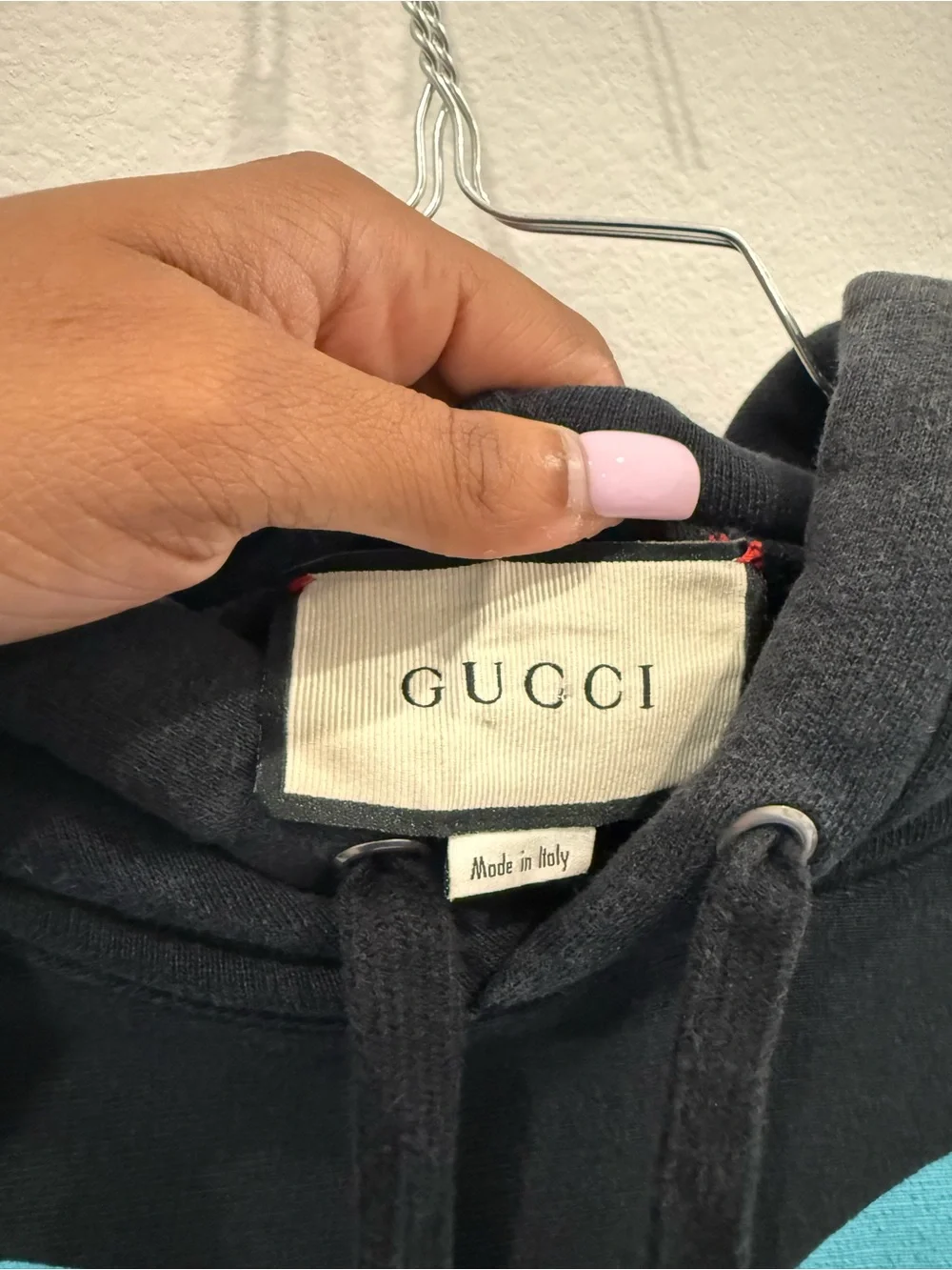 Gucci Black Sweatshirt with Teal Cat Mask Graphic